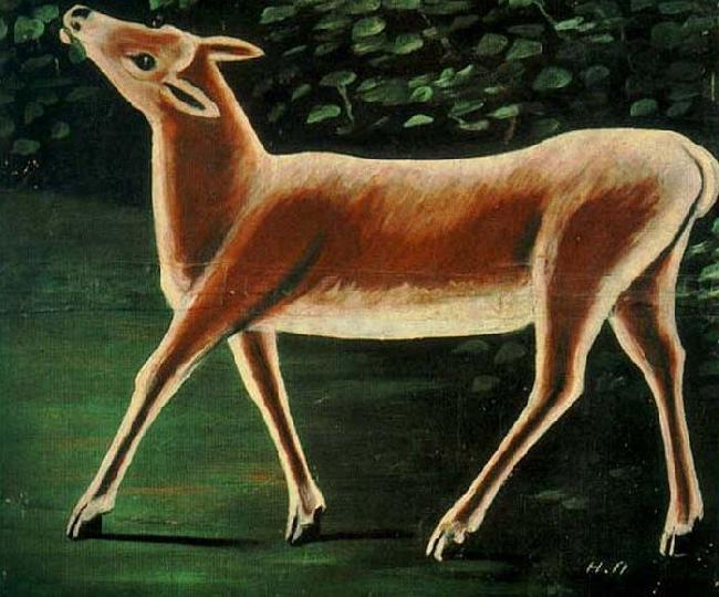 Niko Pirosmanashvili A Doe Walking oil painting image